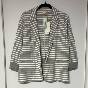 Skies Are Blue Asa Striped Ponte Blazer